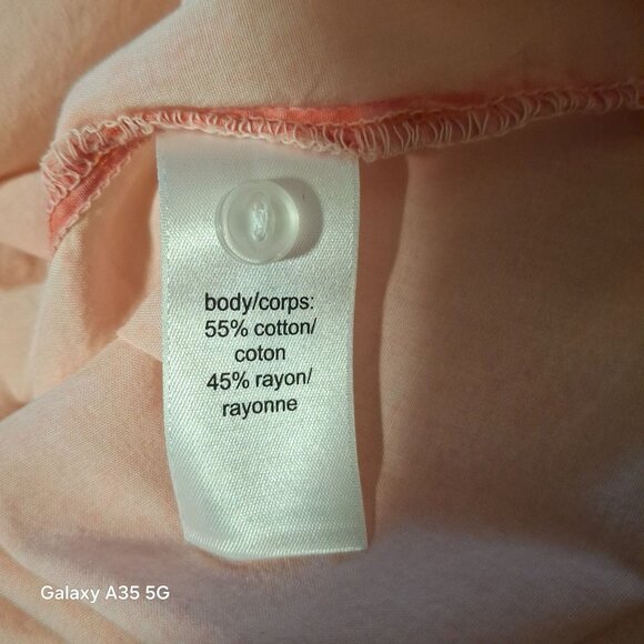 Maurices Womens Button-Down Distressed Faded Lightweight Peach Shirt Size 1 Lg - Picture 9 of 10